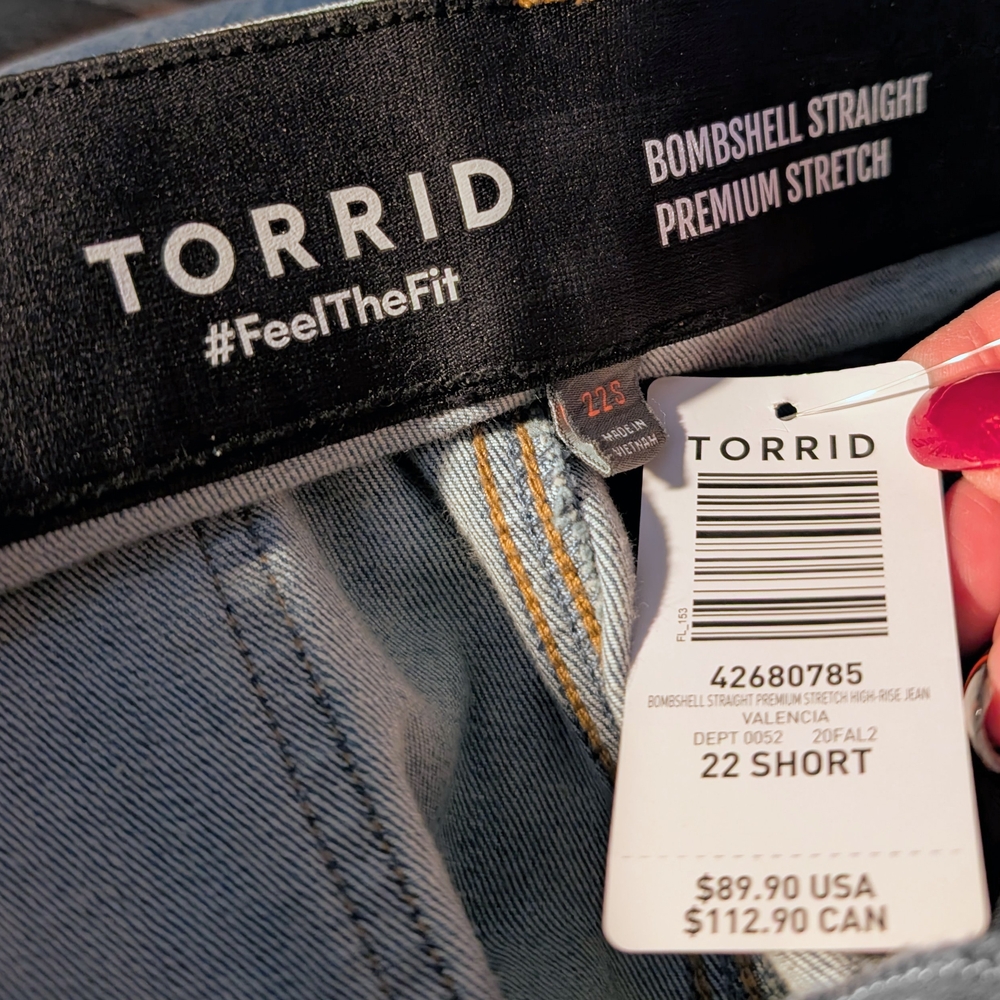 Torrid Blue Straight Leg Jeans Classic Fit - Picture 4 of 4